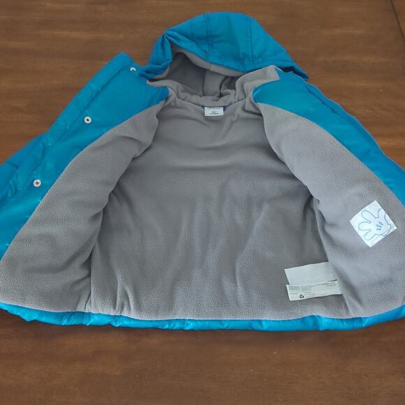 DISNEY store Boys/kids blue Mickey mouse hood/long sleeve down Jacket size 4 EUC - Picture 6 of 12